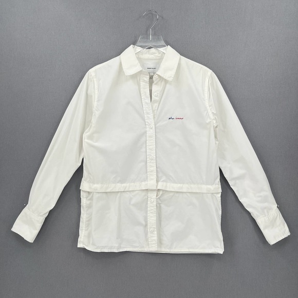 Current/Elliott Tops - CURRENT/ELLIOTT Shirt Womens Small 1 White Long Sleeve Button Up Convertible
